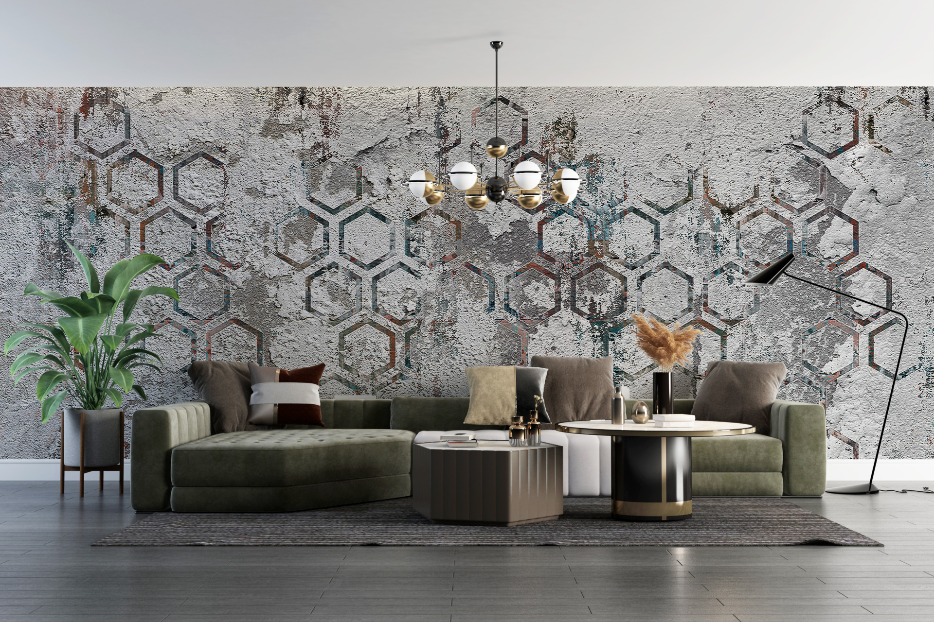 Zidni mural Slomljena vojna tla