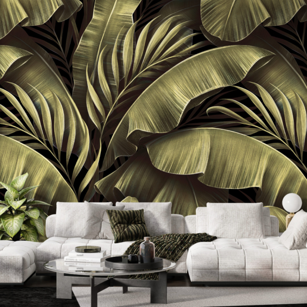 Tropsko lišće Zeleni zidni zid