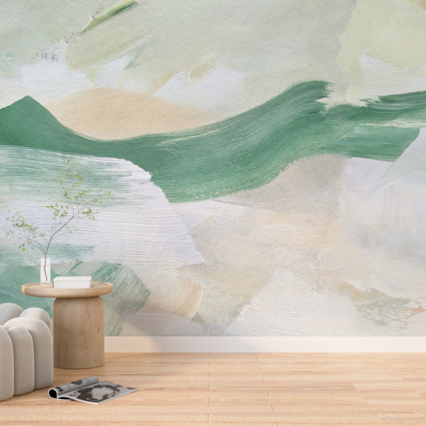 Zeleni apstraktni zidni zid