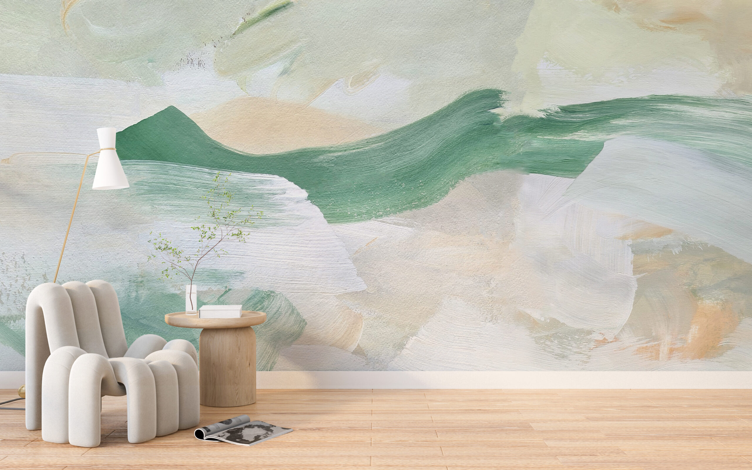 Zeleni apstraktni zidni zid