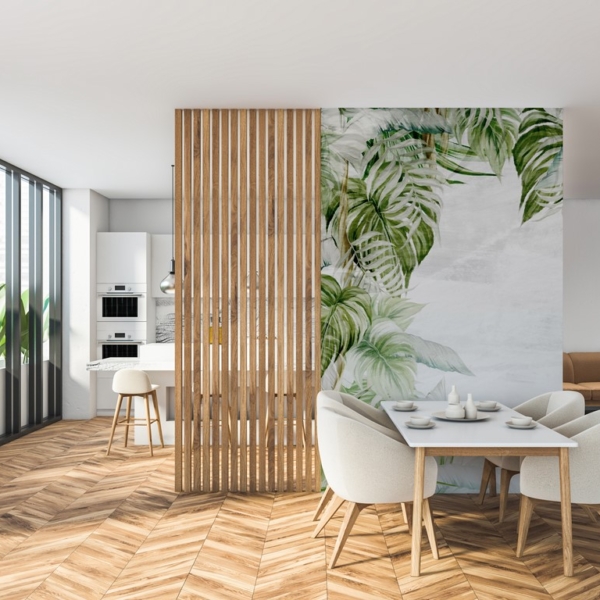 Zidna freska zelena egzotičnog stupa