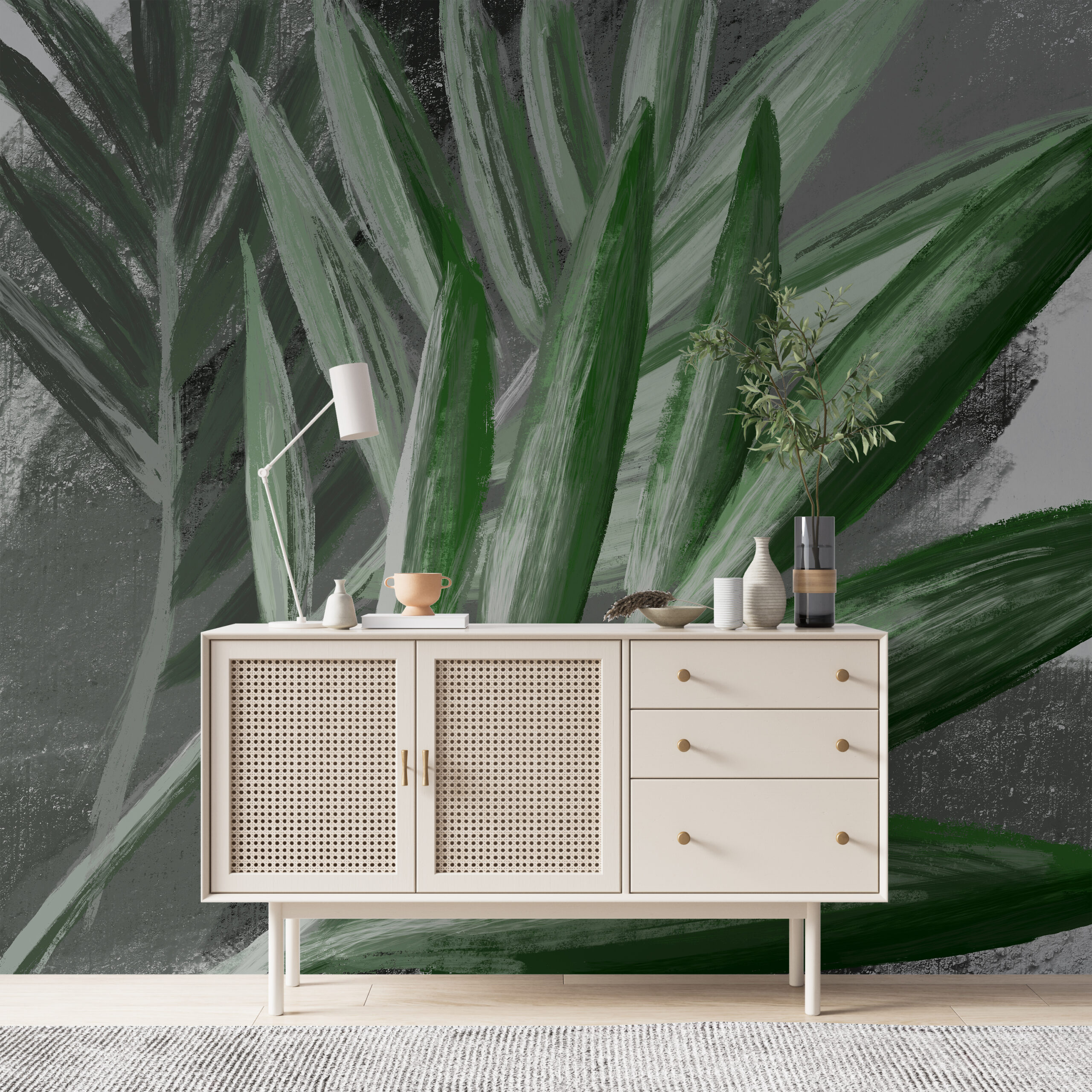 Zidni mural Zelene grančice