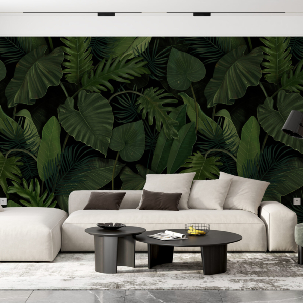 Zidni mural Green Leaves