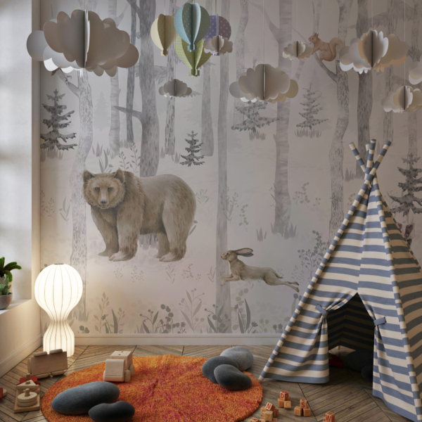 Zidni mural Zimska šuma