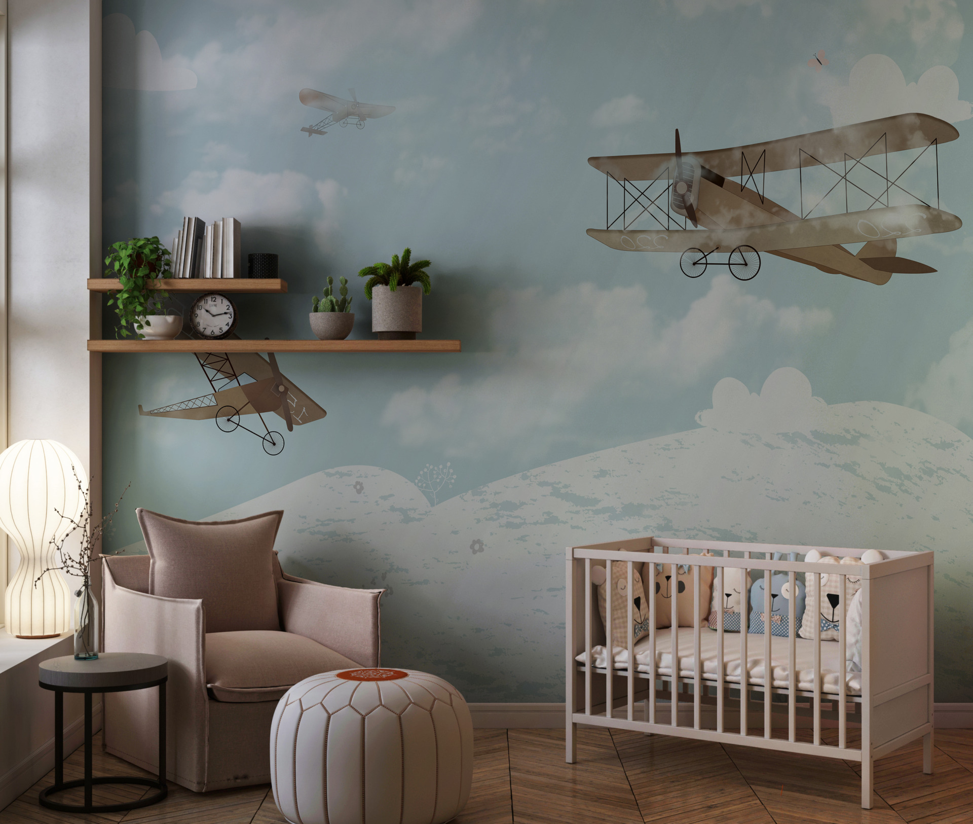 Zidni mural Zimski let