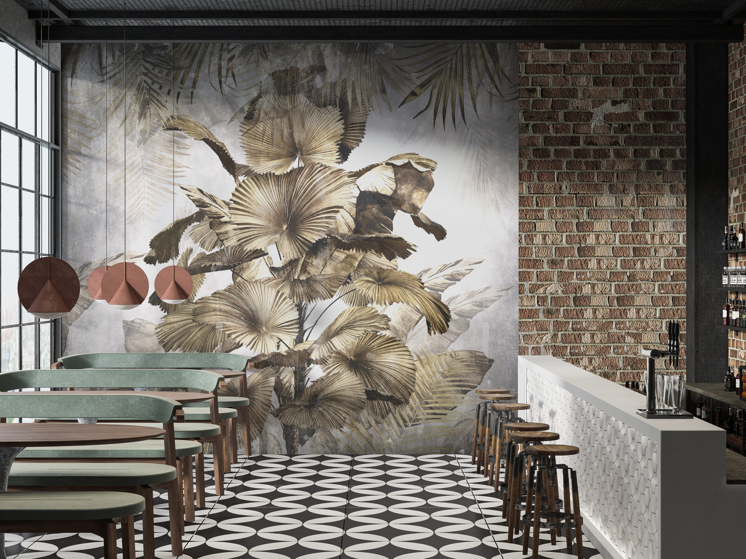 Zidni zidni zid Zlatni stup