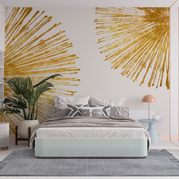 Zidni mural Zlatne kugle