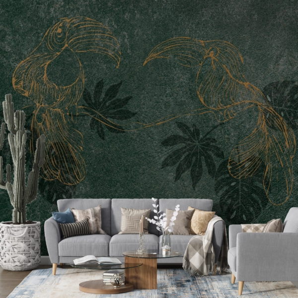 Zidni mural Zlatni tukani