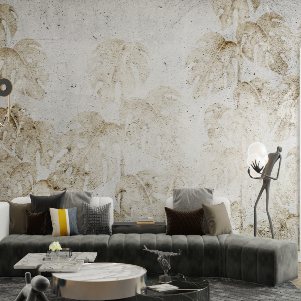 Oštećeni zidni mural Monstera