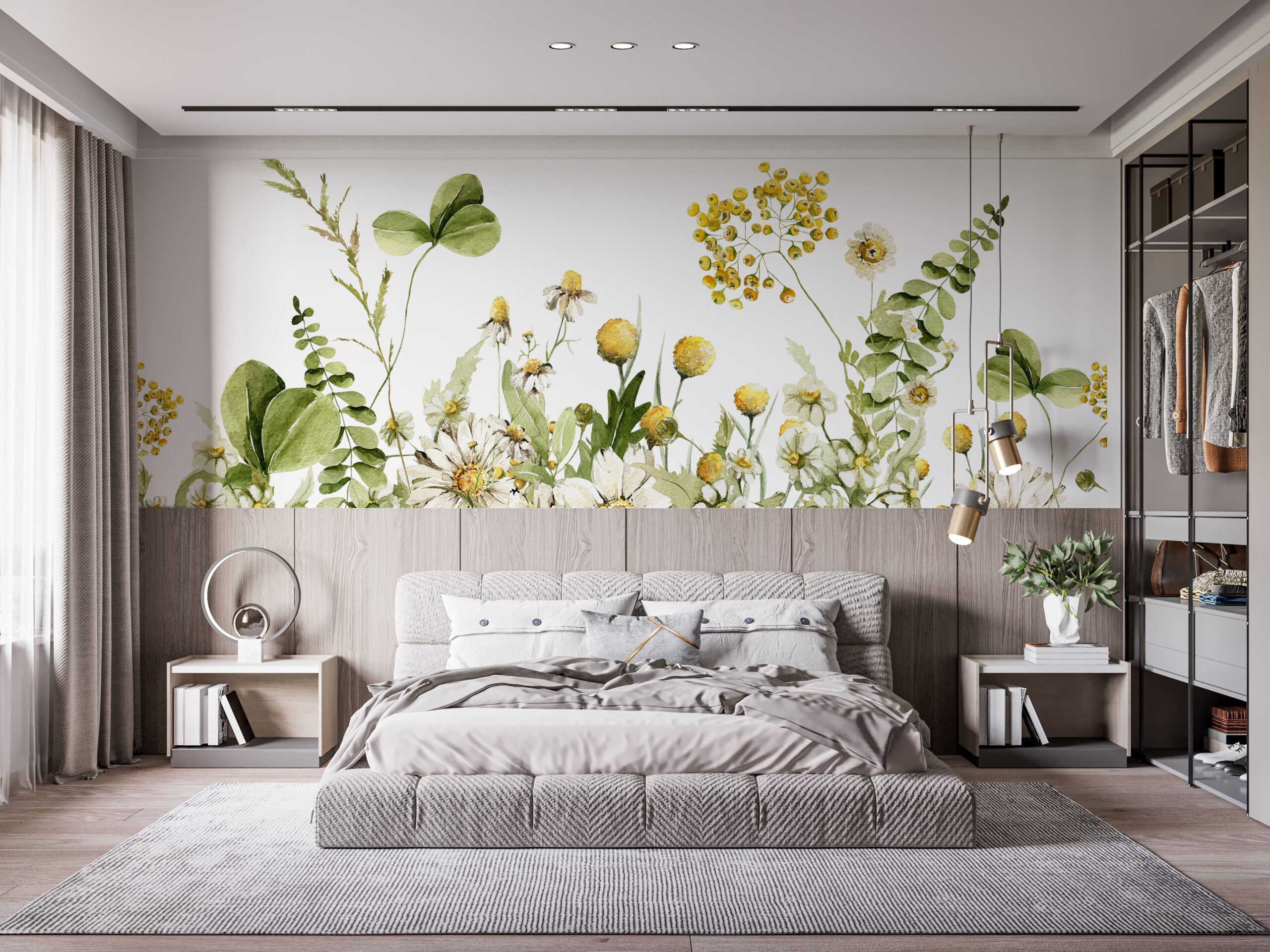 Zidni mural Žuta livada