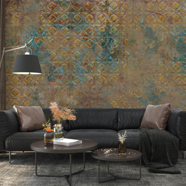 Zidni zidni zid Žuti i plavi mozaik