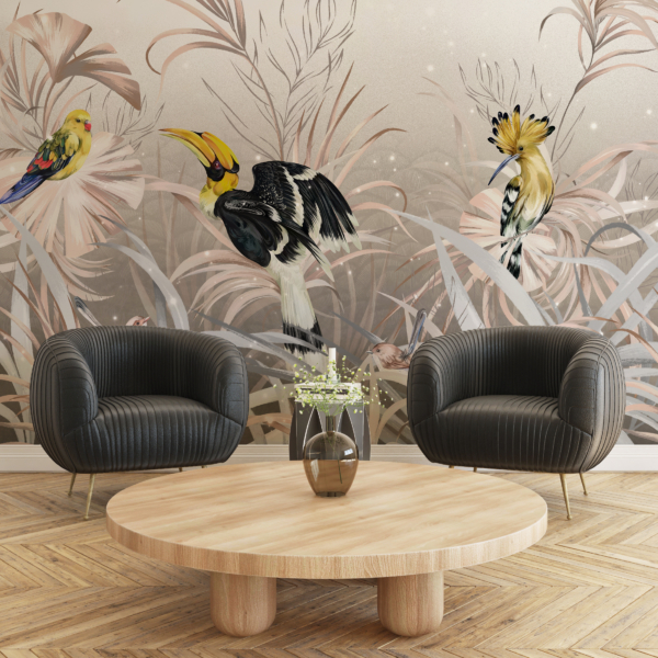 Zidni mural Žute ptice