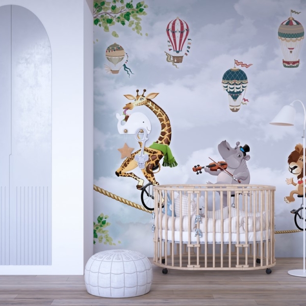 Zidni mural Životinje plešu na užetu