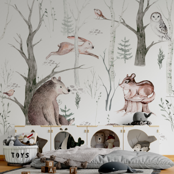 Zidni mural Životinje u šumi