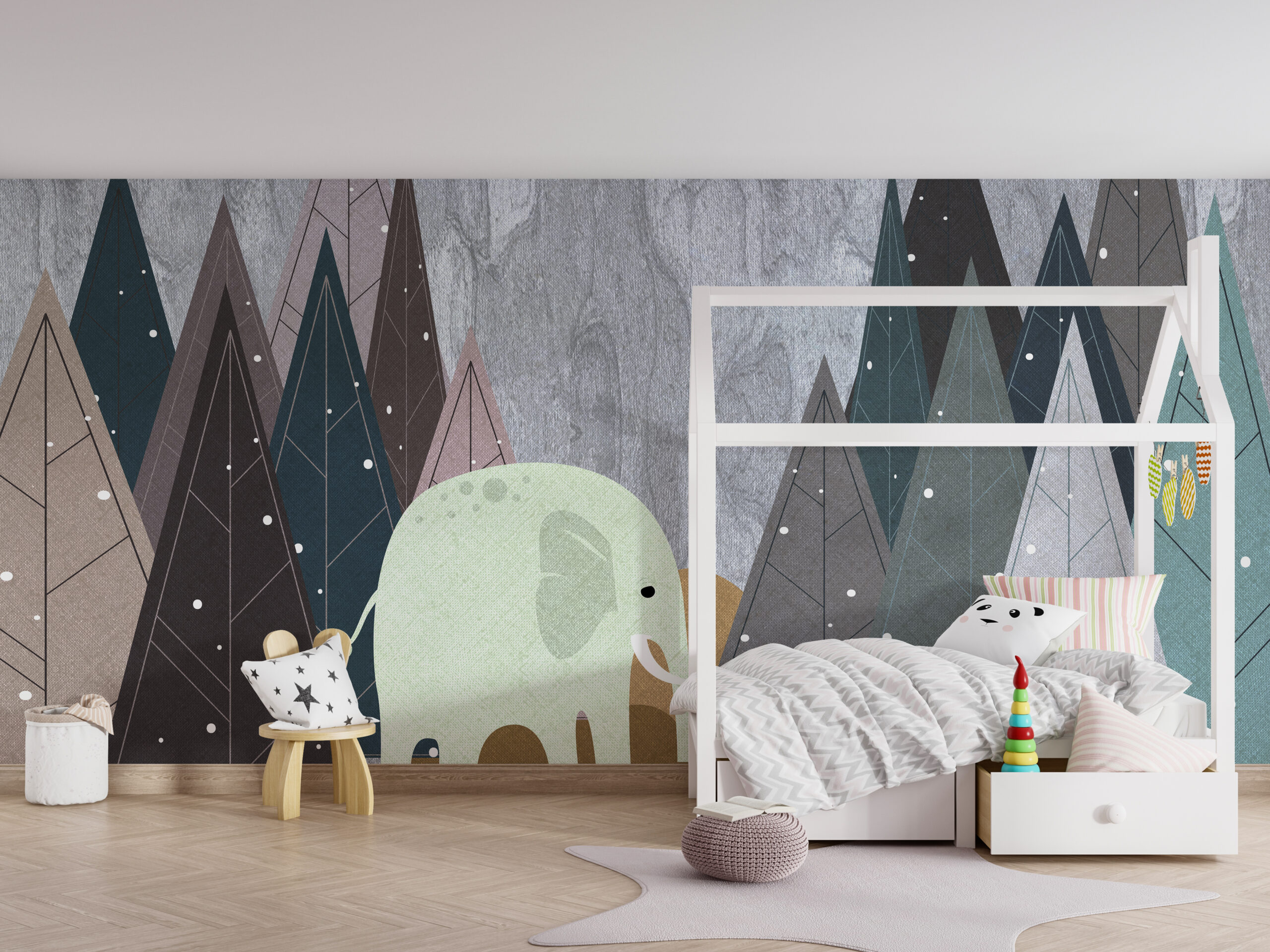 Zidni mural Životinja u planinama