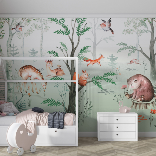 Zidni zidni zid Šumske životinje