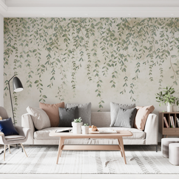 Zidna freska Viseći mali listovi