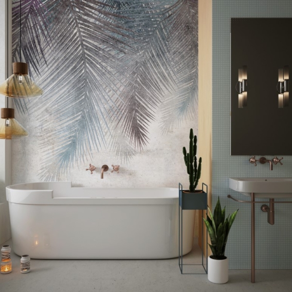 Zidni zid s visećim lišćem paprati