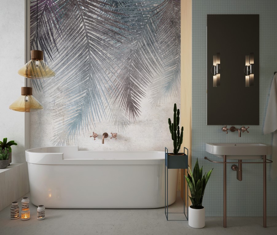 Zidni zid s visećim lišćem paprati