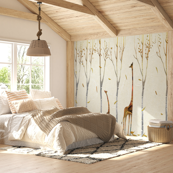 Zidni zid Žirafa među drvećem