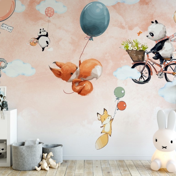 Zidni mural Leteće lisice i medvjedi