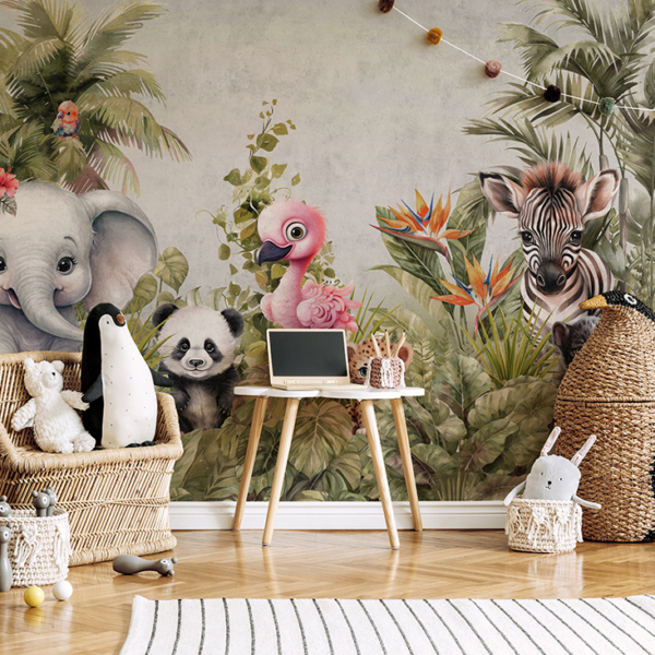 Zidni zidni zid životinja iz džungle