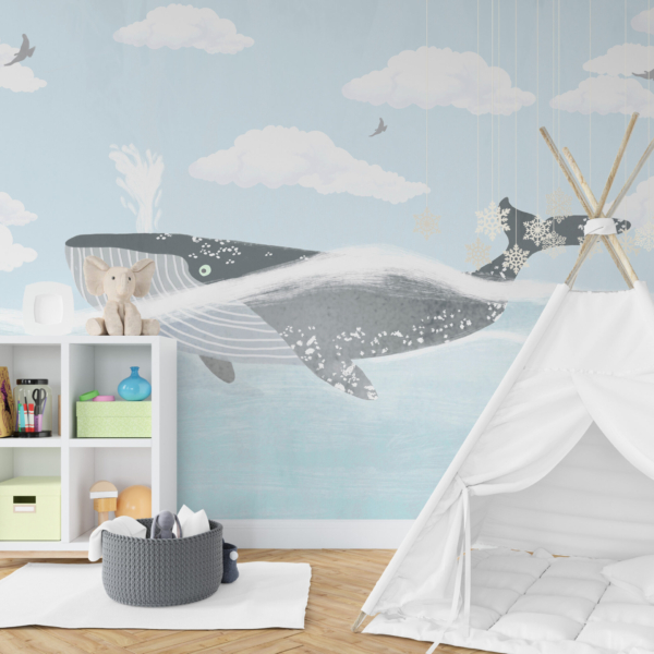 Kit u plavom zidnom zidu