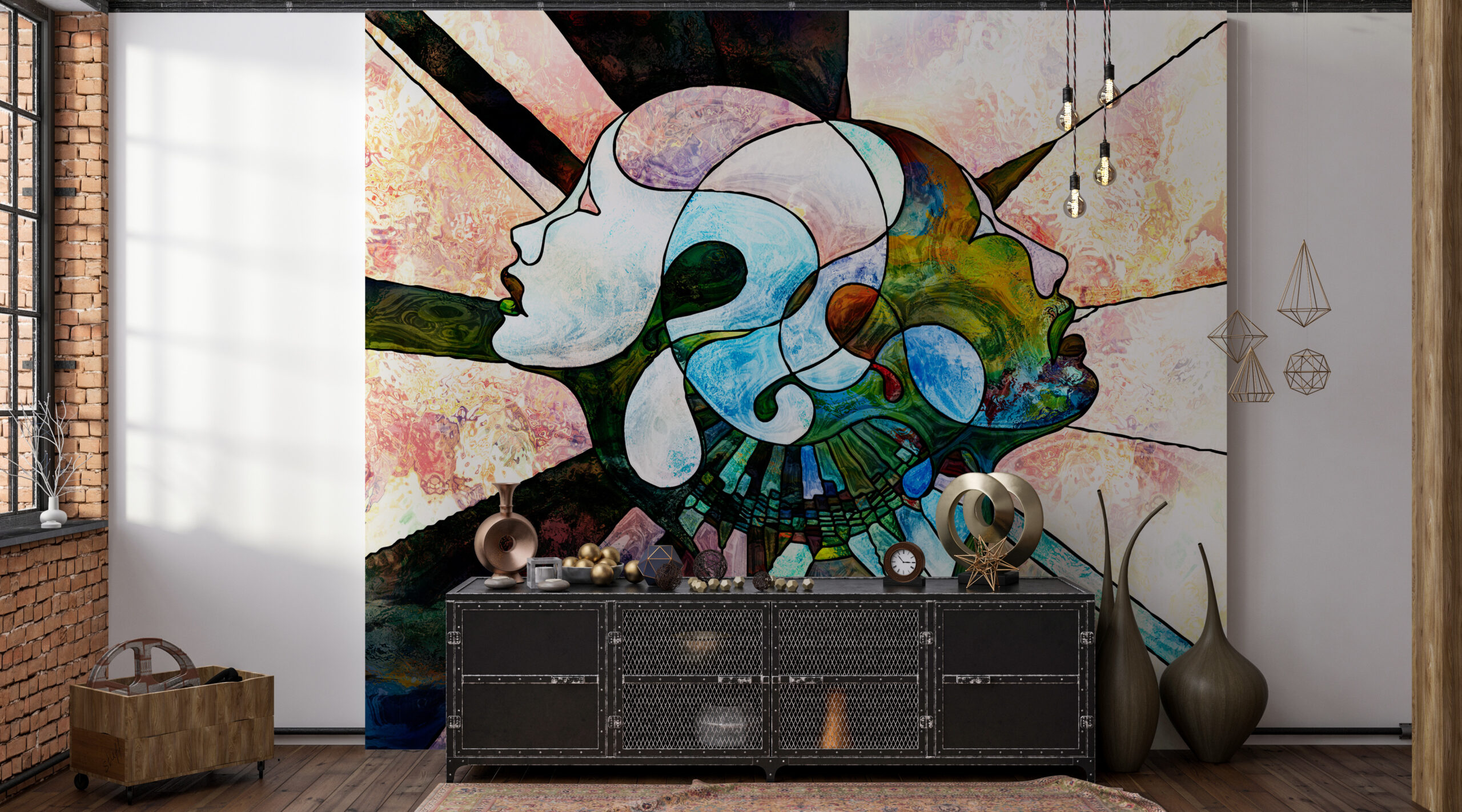 Apstraktni Pop zidni mural