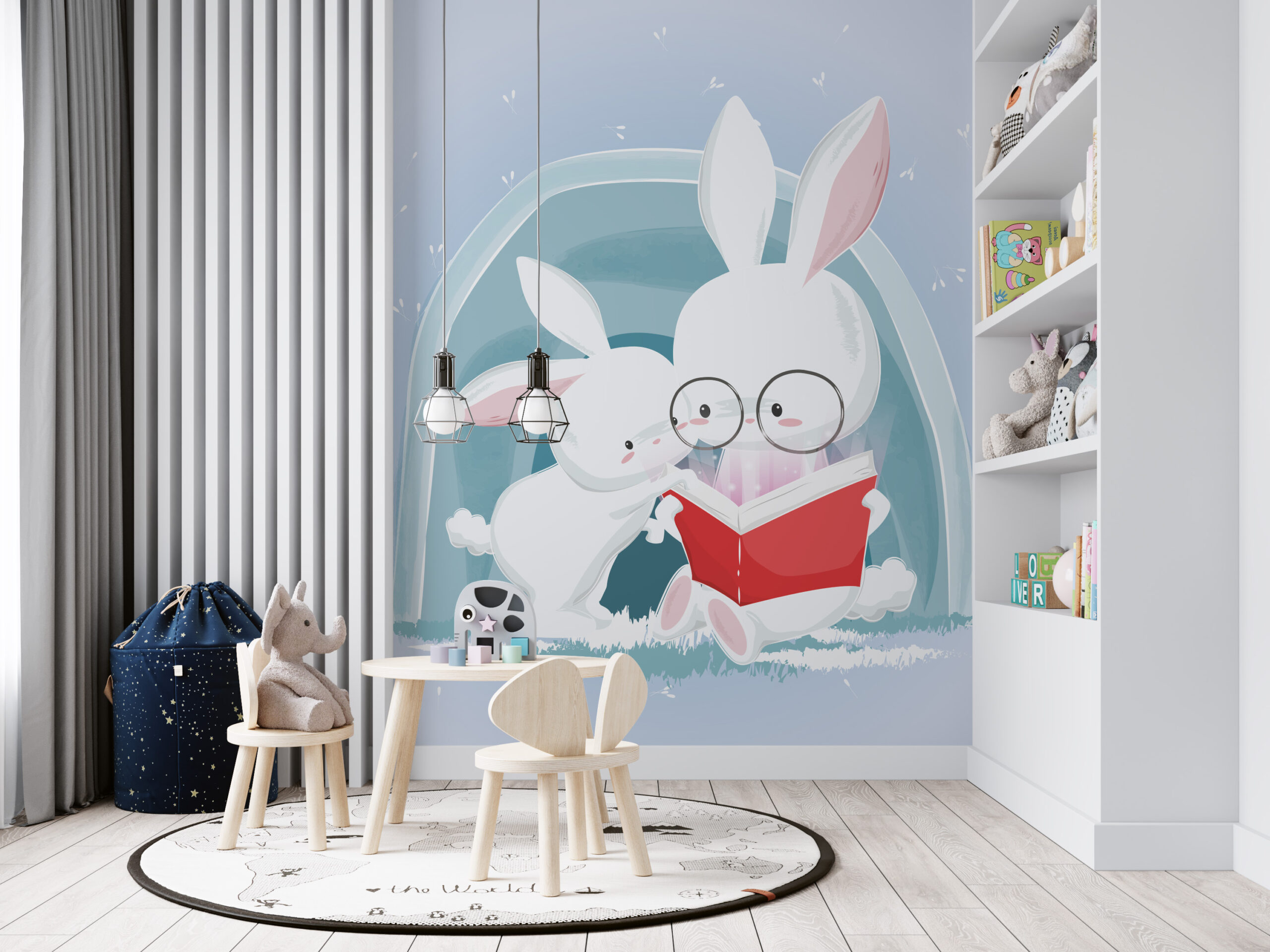 Zidni mural Bunnies