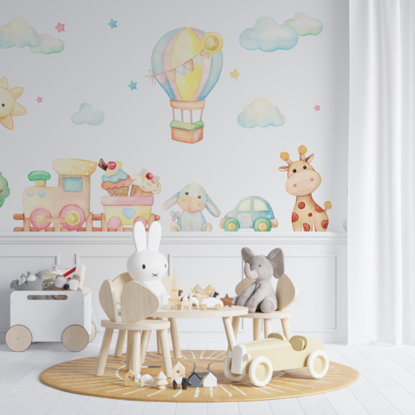 Zidni mural za let balonom