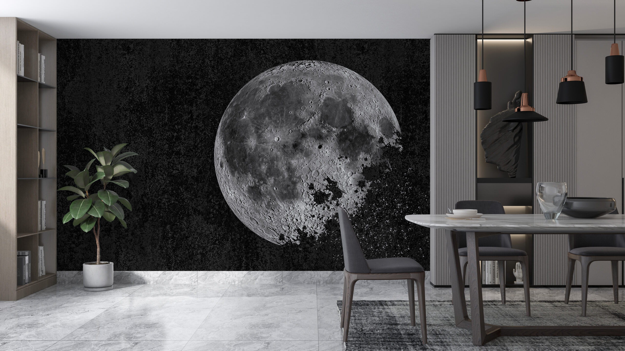 Zidni mural Crni mjesec