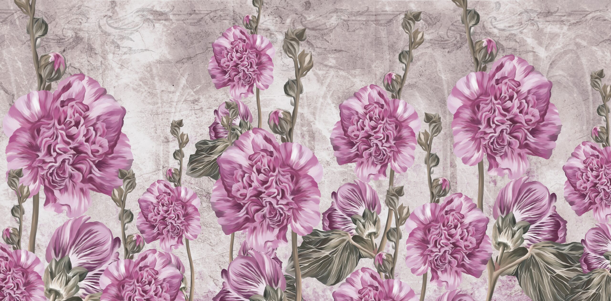 Flowers,On,A,Textured,Background,In,Vintage,Style.,Photo,Wallpaper