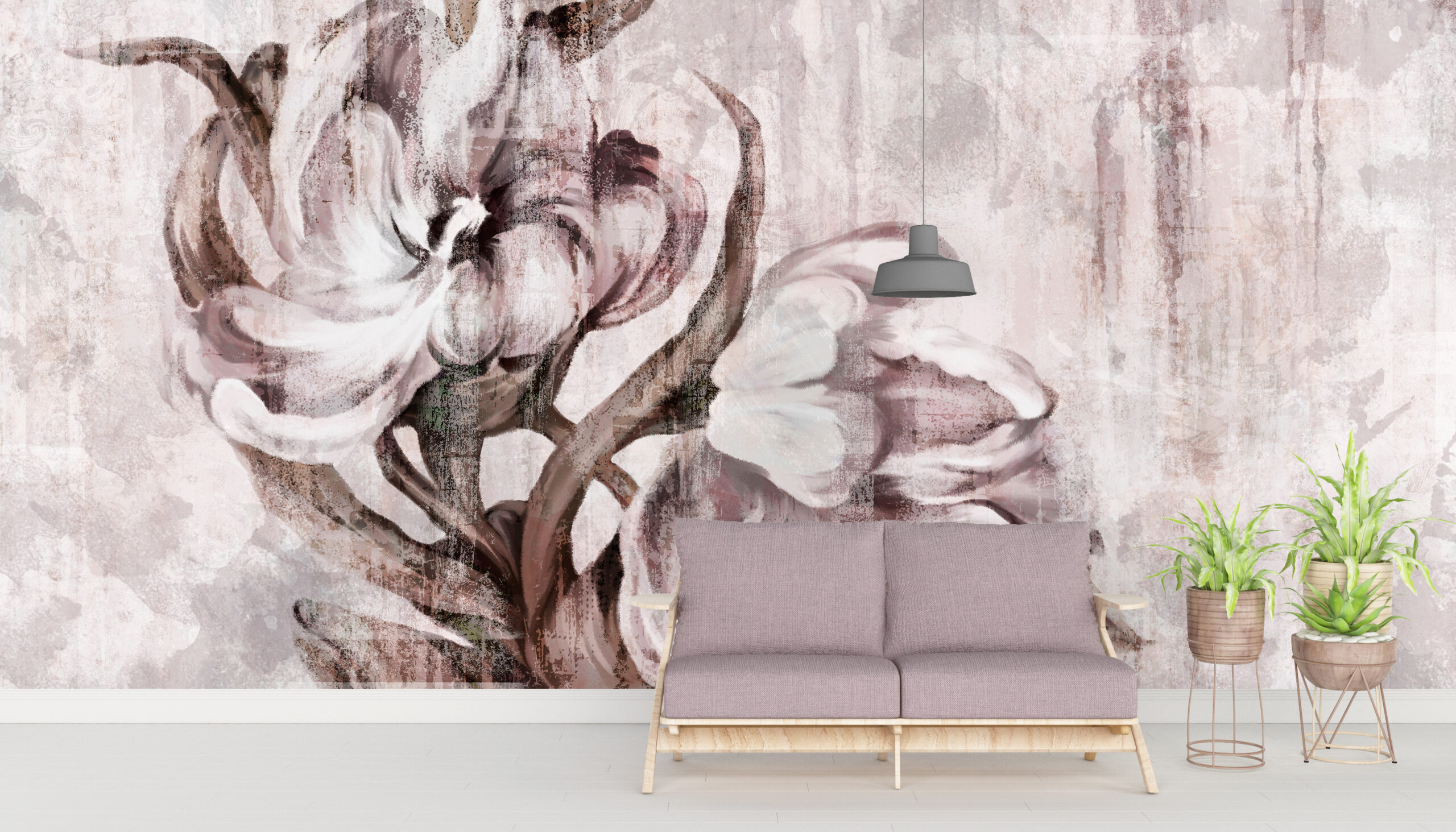 Foto pozadina Cvijeće Siva Bež