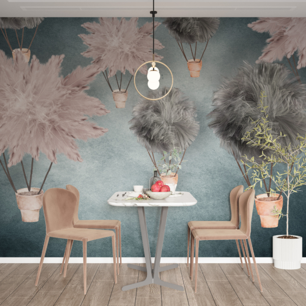 Zidni mural za let balonom