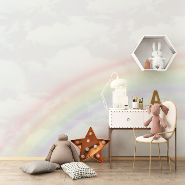 Zidni mural Duga među oblacima