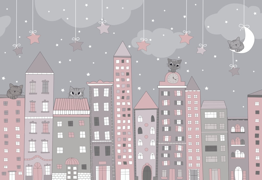 Uspavani gradski zidni mural za dijete - Slika 3