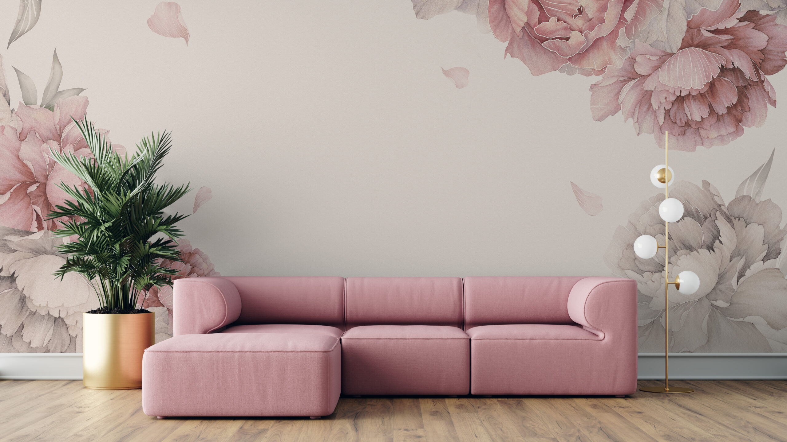 Cvijeće u ružičastoj i bež boji