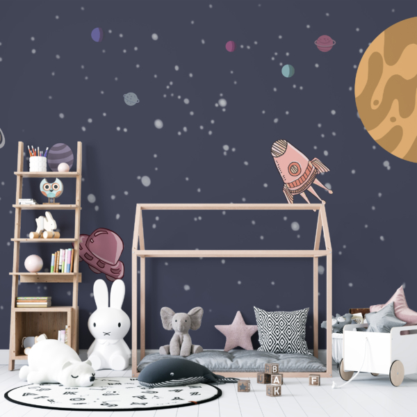 Zidni mural Let u svemir