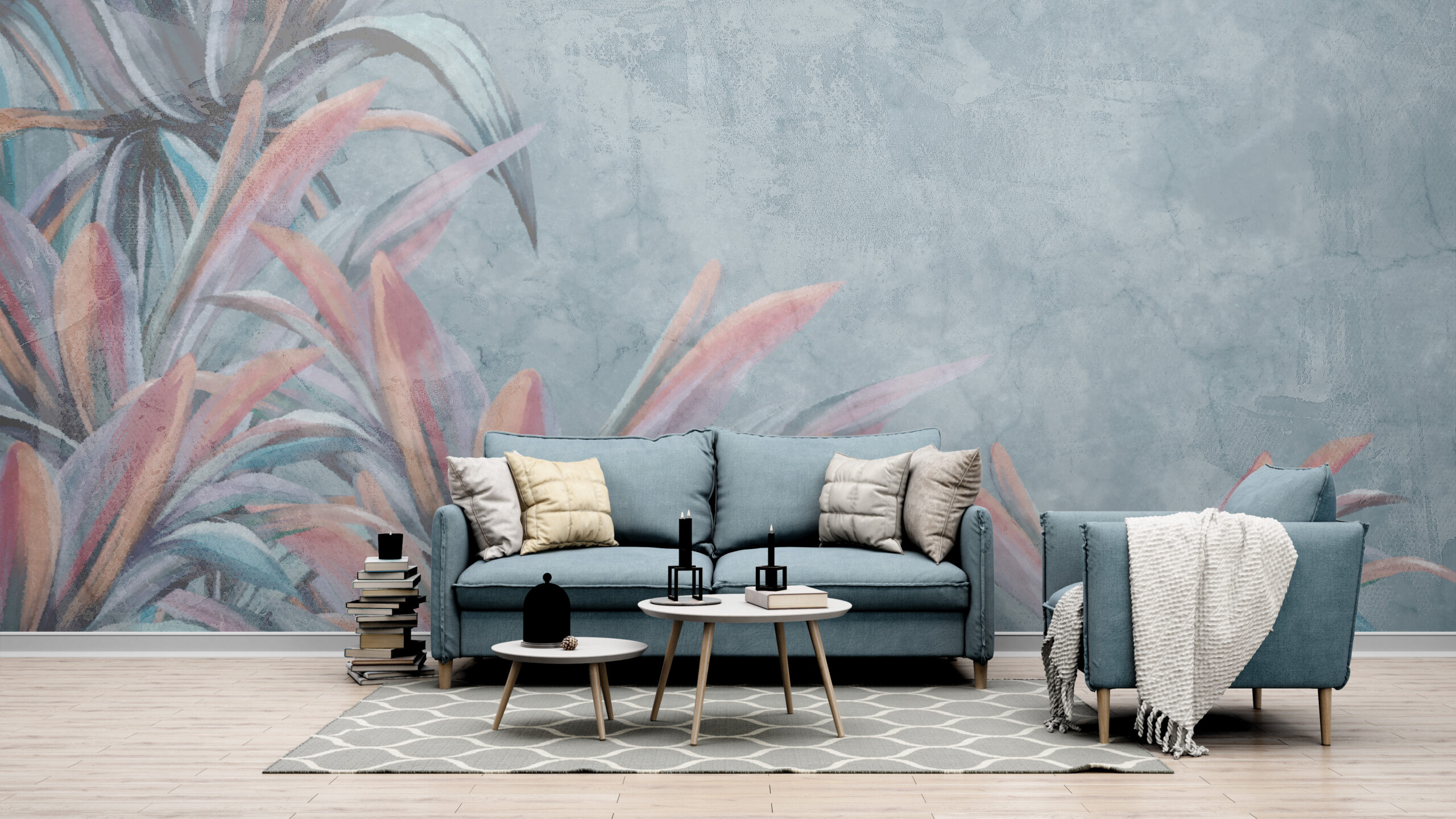 Zidni zidni zid Tropsko cvijeće