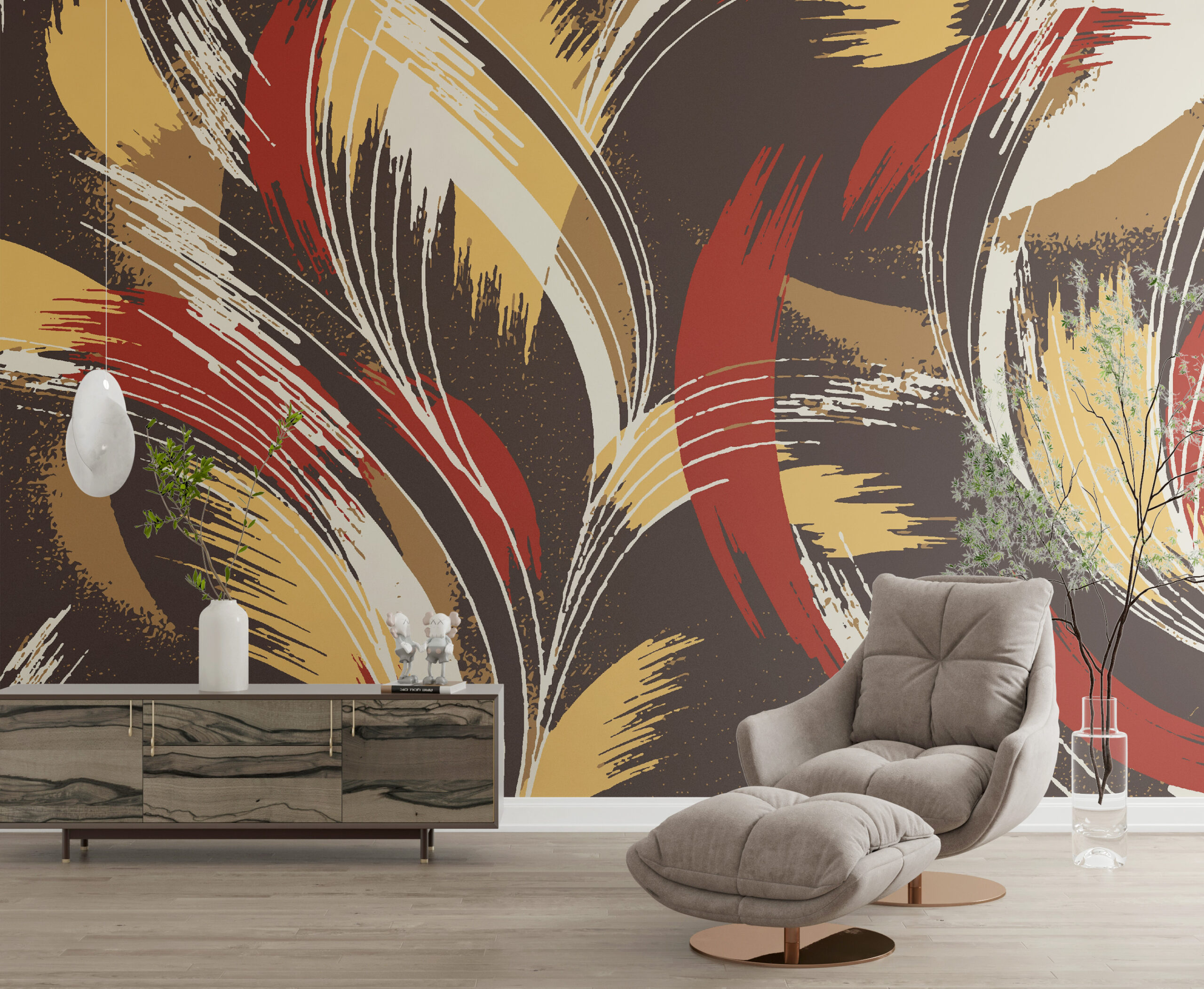 Zidni mural Sunny Stripes