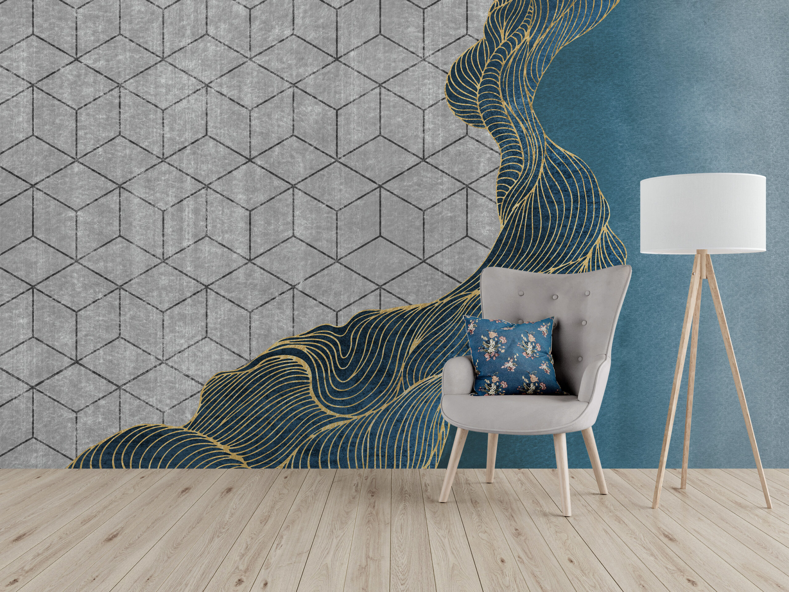 Zidna stena Geometrija i valovi