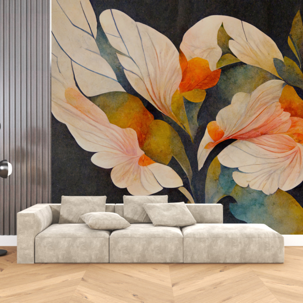 Zidni mural Cvijeće u zalazak sunca