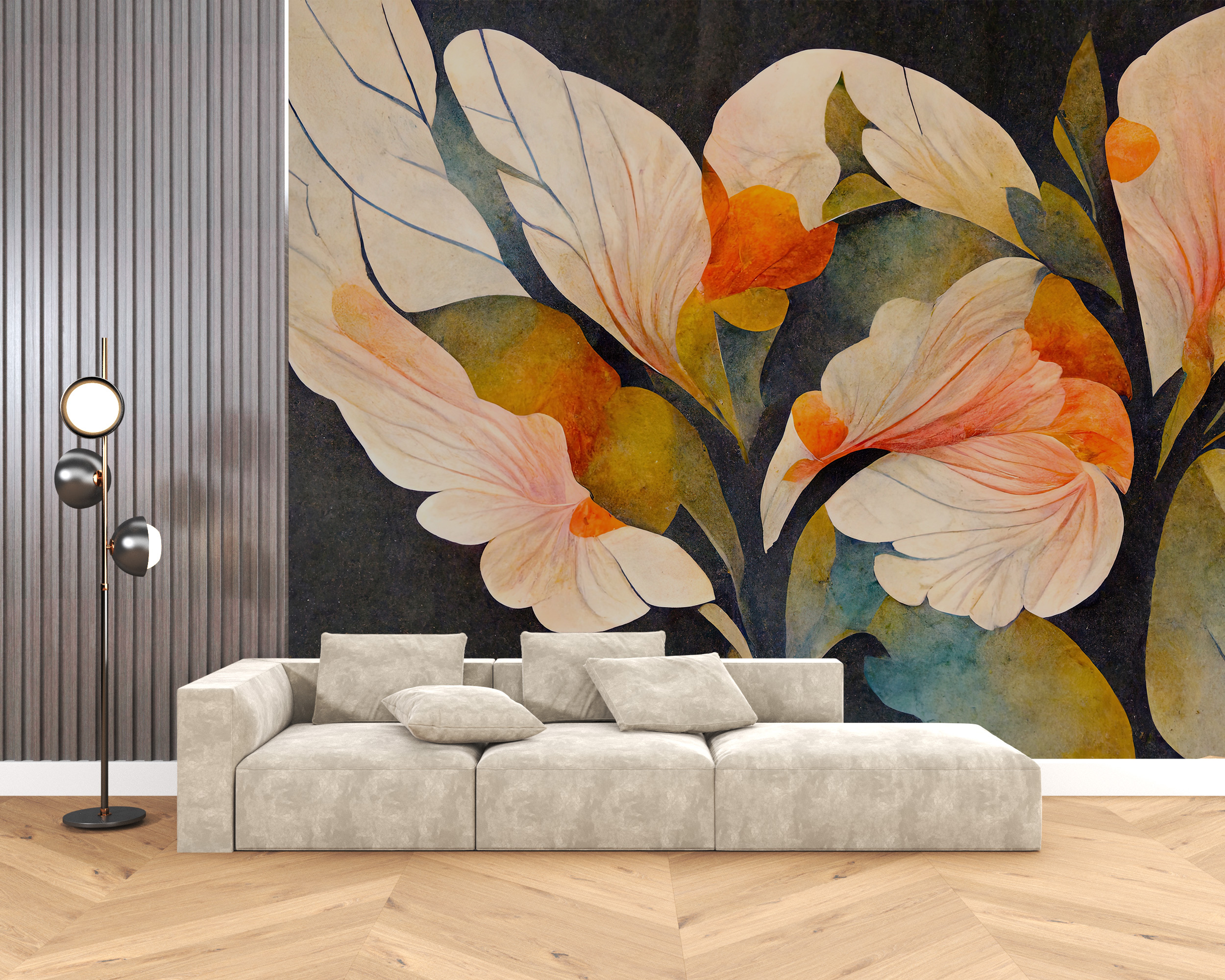 Zidni mural Cvijeće u zalazak sunca