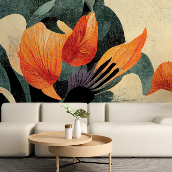 Apstraktno cvijeće zidni zid