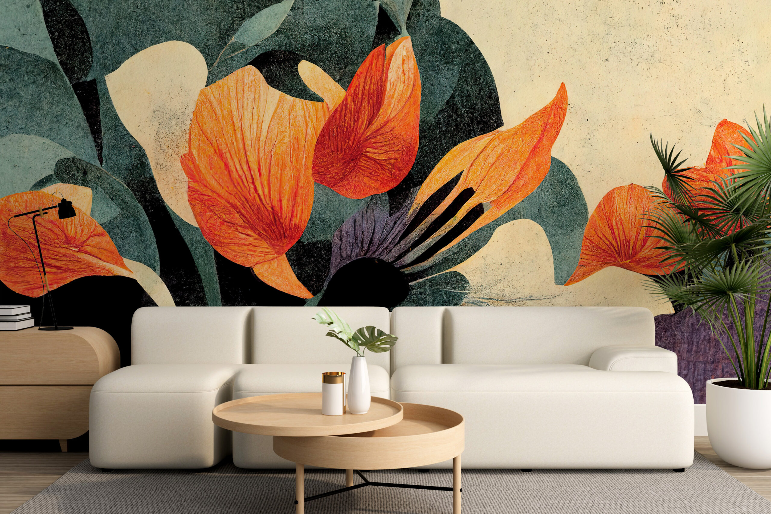 Apstraktno cvijeće zidni zid