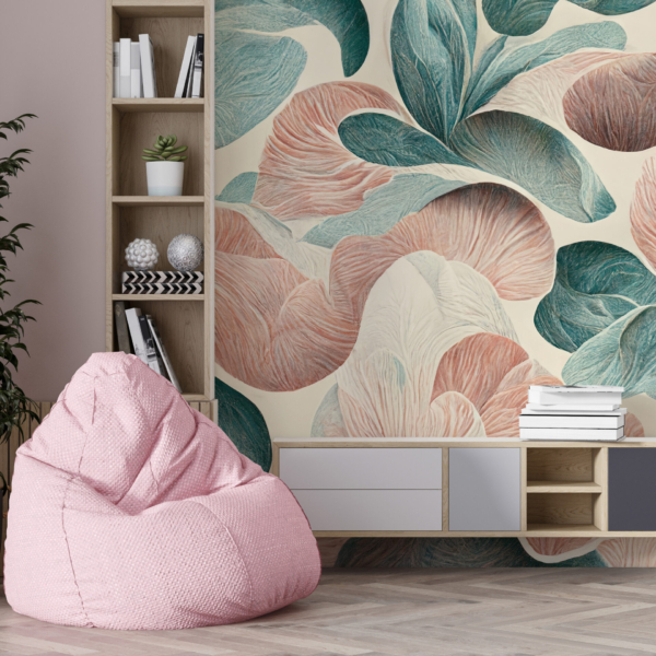 Zidni mural Pastel Leaves