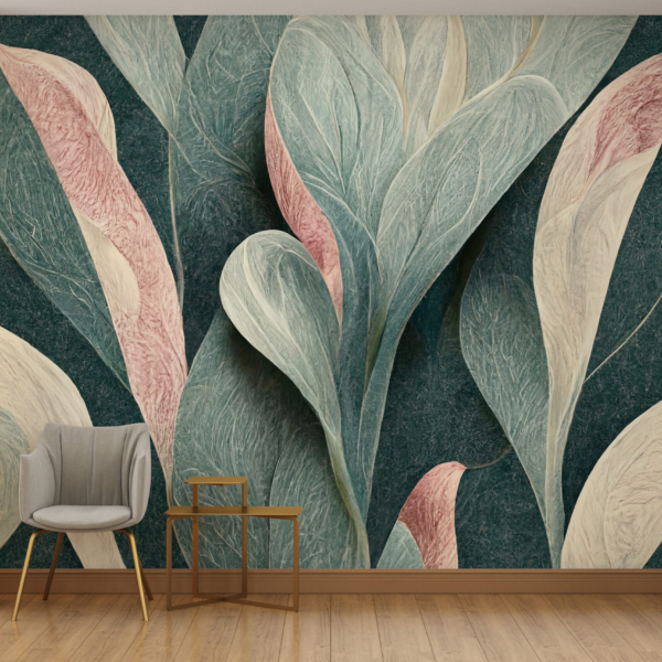 Zidni zidni zid Apstraktno lišće