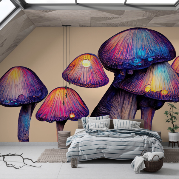 Zidni mural Galaxy Mushrooms