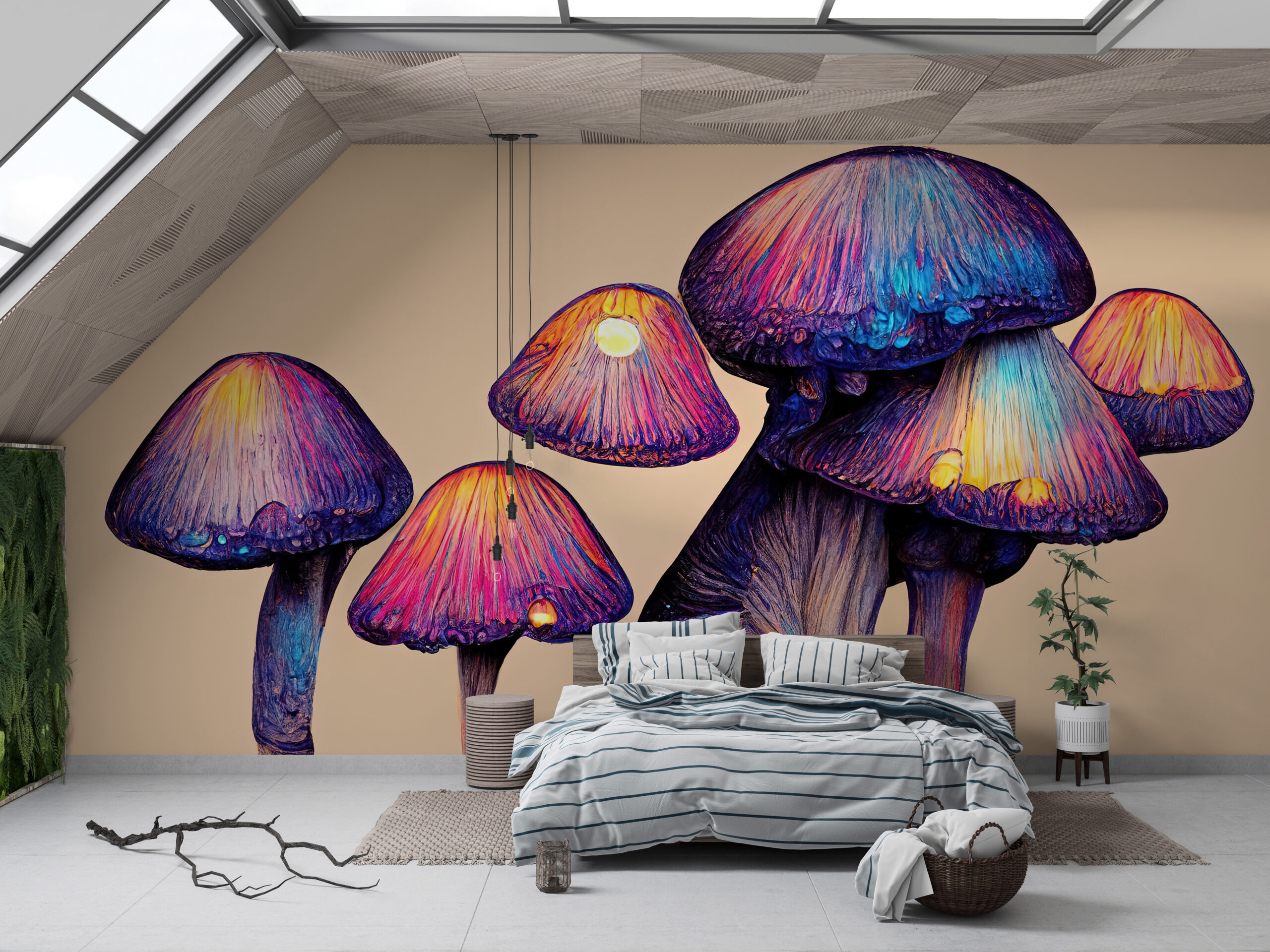 Zidni mural Galaxy Mushrooms