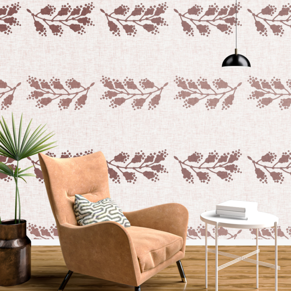 Zidni mural Bež Plumes